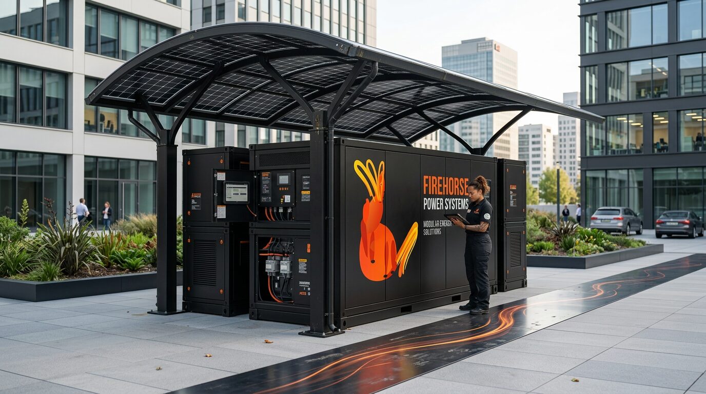 FireHorse solar canopy power system
