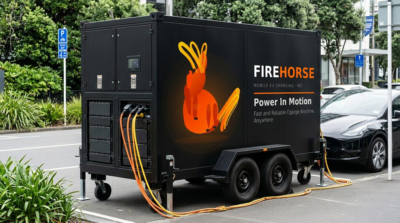 FireHorse modular power trailer at a city curb